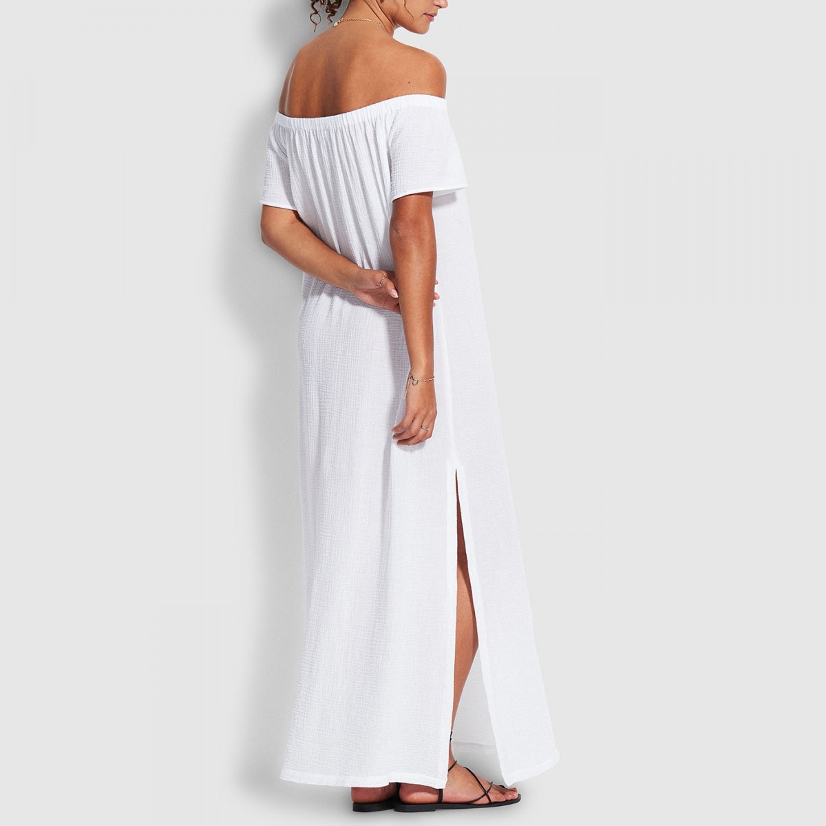 Белое платье макси